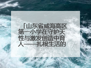 山东省威海高区第一小学在守护天性与激发创造中育人——扎根生活的科学教育更有效