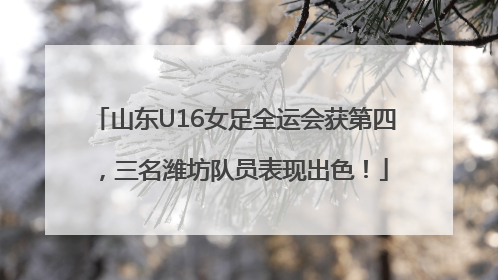 山东U16女足全运会获第四，三名潍坊队员表现出色！