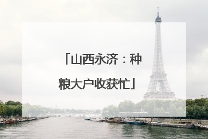 山西永济：种粮大户收获忙