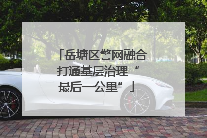 岳塘区警网融合 打通基层治理“最后一公里”