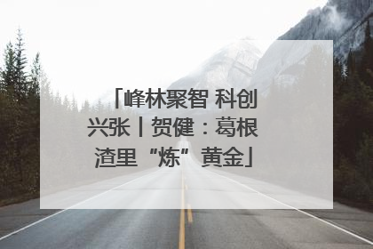 峰林聚智 科创兴张丨贺健：葛根渣里“炼”黄金