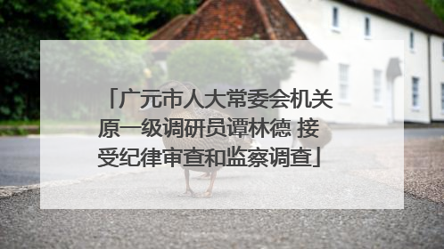 广元市人大常委会机关原一级调研员谭林德 接受纪律审查和监察调查