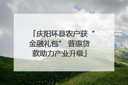 庆阳环县农户获“金融礼包” 普惠贷款助力产业升级