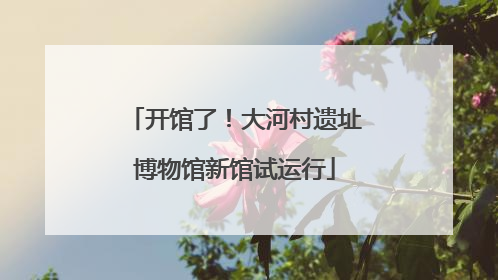 开馆了！大河村遗址博物馆新馆试运行