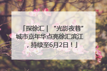 探徐汇｜“光影夜巷”城市嘉年华点亮徐汇滨江，持续至6月2日！