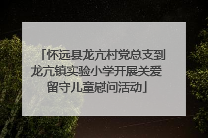 怀远县龙亢村党总支到龙亢镇实验小学开展关爱留守儿童慰问活动