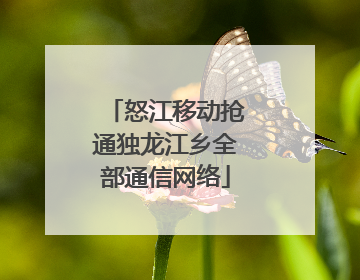 怒江移动抢通独龙江乡全部通信网络