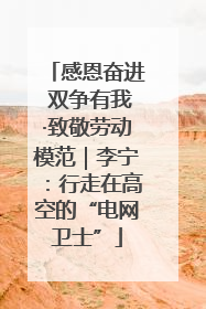 感恩奋进 双争有我·致敬劳动模范｜李宁：行走在高空的“电网卫士”