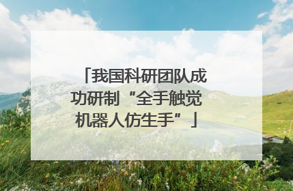 我国科研团队成功研制“全手触觉机器人仿生手”