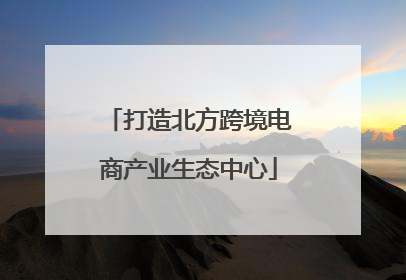 打造北方跨境电商产业生态中心