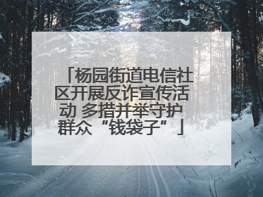 杨园街道电信社区开展反诈宣传活动 多措并举守护群众“钱袋子”