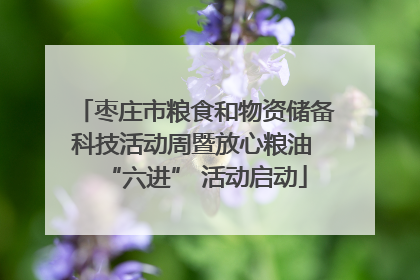 枣庄市粮食和物资储备科技活动周暨放心粮油 “六进” 活动启动
