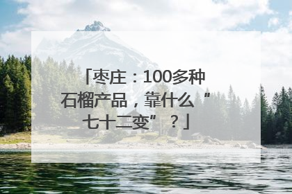 枣庄：100多种石榴产品，靠什么“七十二变”？