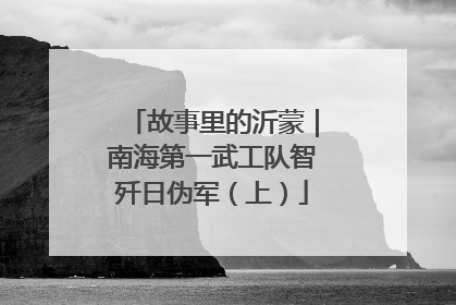 故事里的沂蒙｜南海第一武工队智歼日伪军（上）