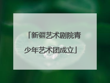 新疆艺术剧院青少年艺术团成立