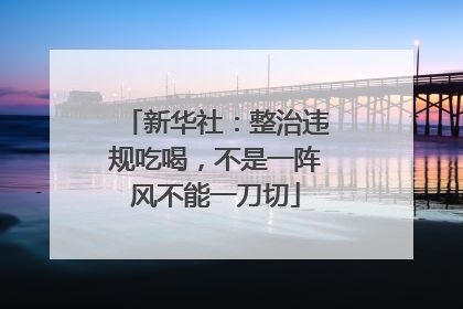 新华社：整治违规吃喝，不是一阵风不能一刀切