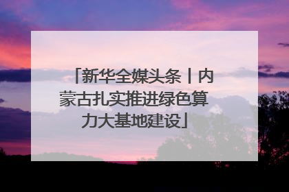 新华全媒头条丨内蒙古扎实推进绿色算力大基地建设