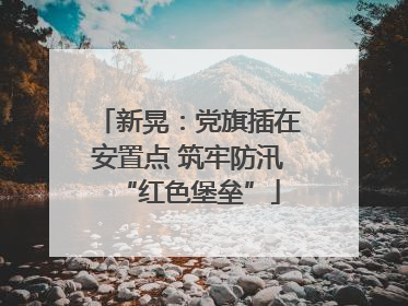 新晃：党旗插在安置点 筑牢防汛“红色堡垒”