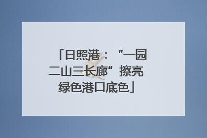 日照港：“一园二山三长廊”擦亮绿色港口底色