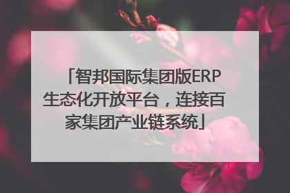智邦国际集团版ERP生态化开放平台，连接百家集团产业链系统