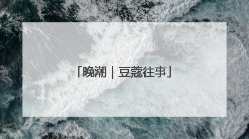 晚潮｜豆蔻往事