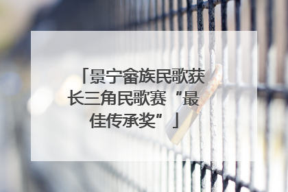 景宁畲族民歌获长三角民歌赛“最佳传承奖”