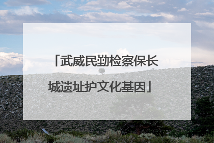 武威民勤检察保长城遗址护文化基因