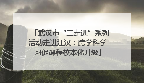 武汉市“三走进”系列活动走进江汉：跨学科学习促课程校本化升级