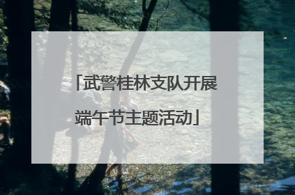 武警桂林支队开展端午节主题活动