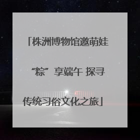 株洲博物馆邀萌娃“粽”享端午 探寻传统习俗文化之旅