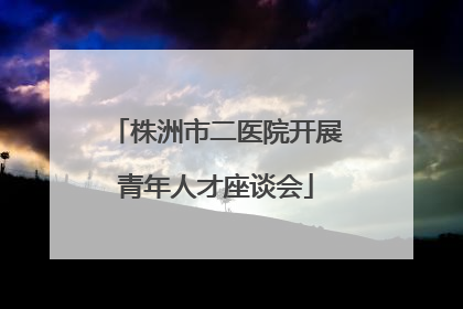 株洲市二医院开展青年人才座谈会