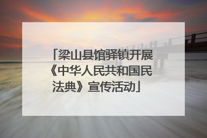 梁山县馆驿镇开展《中华人民共和国民法典》宣传活动