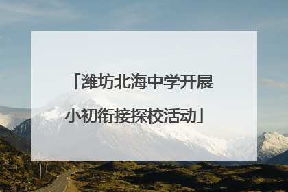 潍坊北海中学开展小初衔接探校活动
