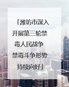 潍坊市深入开展第三轮禁毒人民战争 禁毒斗争形势持续向好