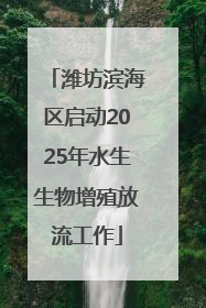 潍坊滨海区启动2025年水生生物增殖放流工作