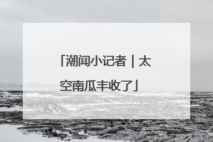 潮闻小记者｜太空南瓜丰收了