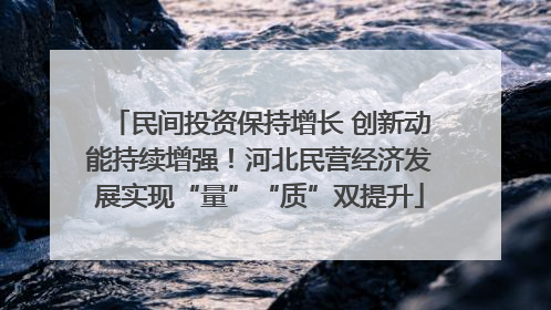 民间投资保持增长 创新动能持续增强！河北民营经济发展实现“量”“质”双提升