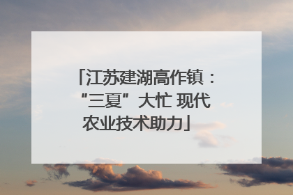 江苏建湖高作镇：“三夏”大忙 现代农业技术助力