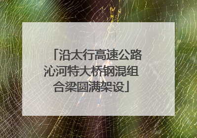 沿太行高速公路沁河特大桥钢混组合梁圆满架设