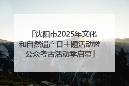 沈阳市2025年文化和自然遗产日主题活动暨公众考古活动季启幕