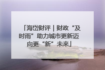 海岱财评｜财政“及时雨”助力城市更新迈向更“新”未来