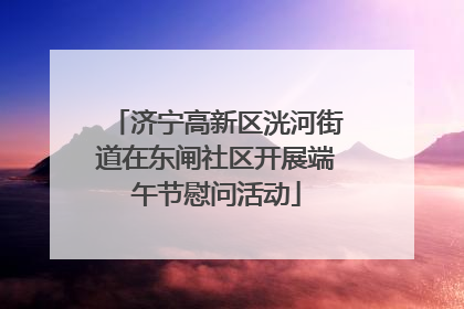济宁高新区洸河街道在东闸社区开展端午节慰问活动