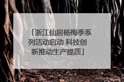 浙江仙居杨梅季系列活动启动 科技创新推动生产提质