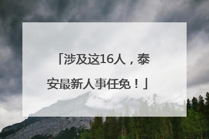 涉及这16人，泰安最新人事任免！