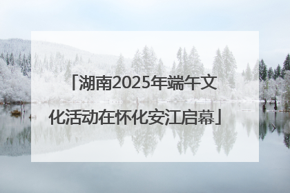 湖南2025年端午文化活动在怀化安江启幕