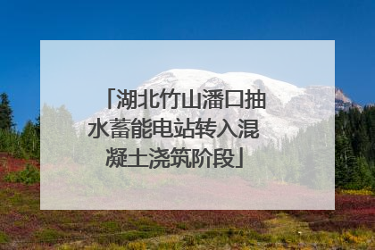 湖北竹山潘口抽水蓄能电站转入混凝土浇筑阶段