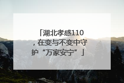 湖北孝感110，在变与不变中守护“万家安宁”