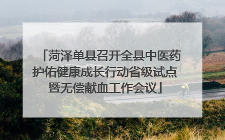 菏泽单县召开全县中医药护佑健康成长行动省级试点暨无偿献血工作会议