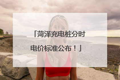 菏泽充电桩分时电价标准公布！