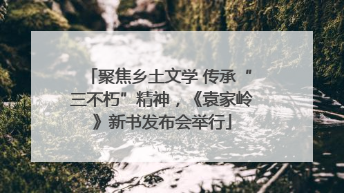 聚焦乡土文学 传承“三不朽”精神，《袁家岭》新书发布会举行